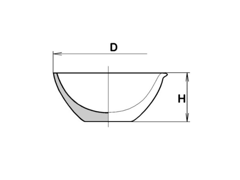 Miska trecia drsná 211a/1, 30 ml, Ø 56 x 36mm