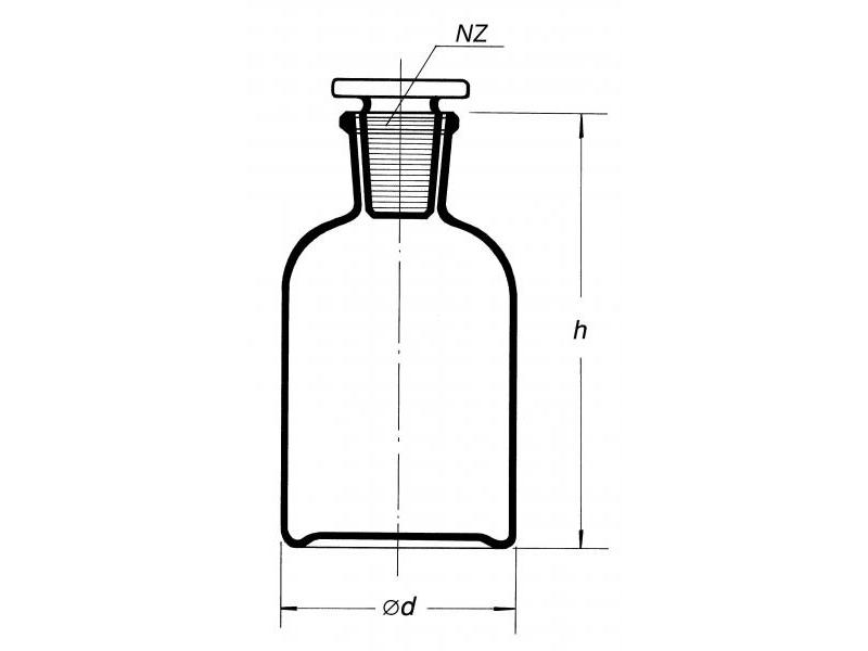 Reagenčná fľaša 50ml hnedá, 2002