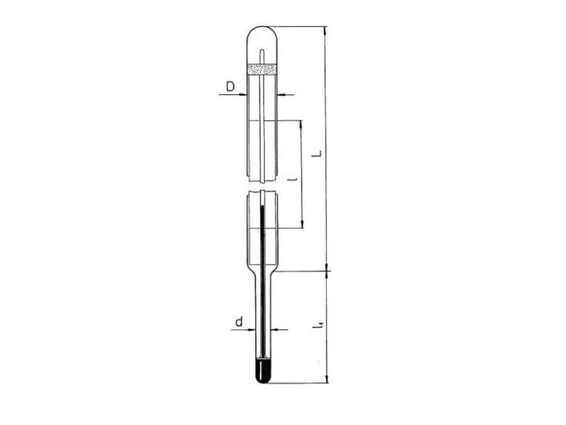 Teplomer technický,0+160°C l=100mm