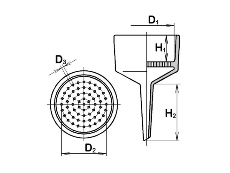 Lievik Buchner 237/6, Ø vnútorný 130mm