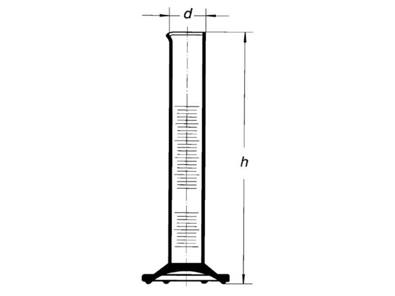 Valec odmerný vysoký 10 ml biela graduácia 1634/BB