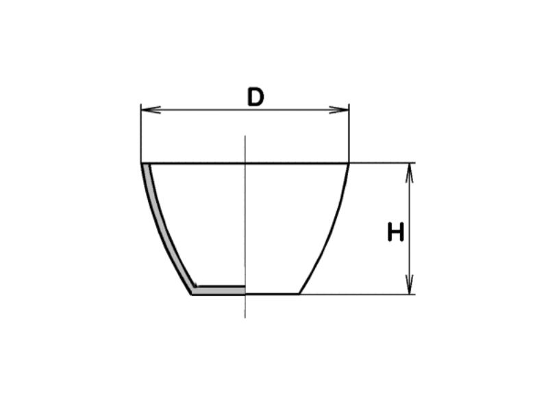 Spaľovací kelímok 1/70 nízky 91 ml, Ø70x44mm