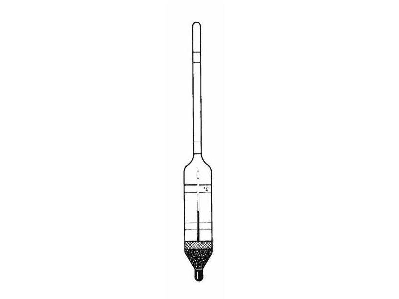 Cukromer 0-10%:0,2 s teplomerom, 340mm