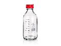Reagenčná fľaša GL45 500 ml, červený uzáver, Retrace Code, 2070/R