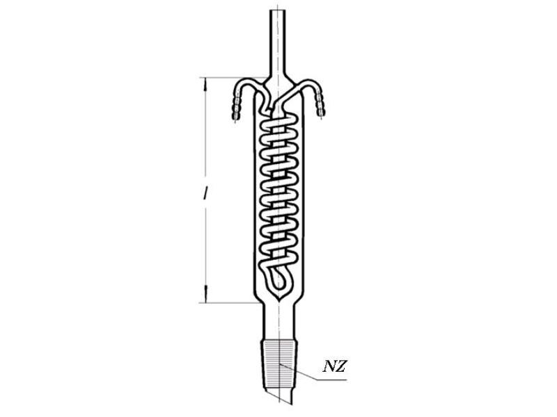 Chladič špirálový Dimrotha 400mm, NZ29/32, 8260, MOQ=7 ks