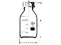 Reagenčná fľaša GL45 3800 ml, modrý uzáver, Retrace Code, 2070/M