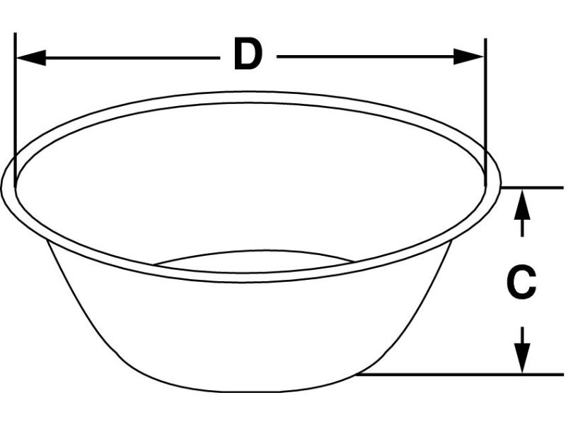 Miska nerezová nízka 2000 ml, Ø 220 x 75 mm