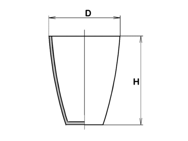 Spaľovací kelímok 3/30 vysoký, 15ml Ø 30x38 mm