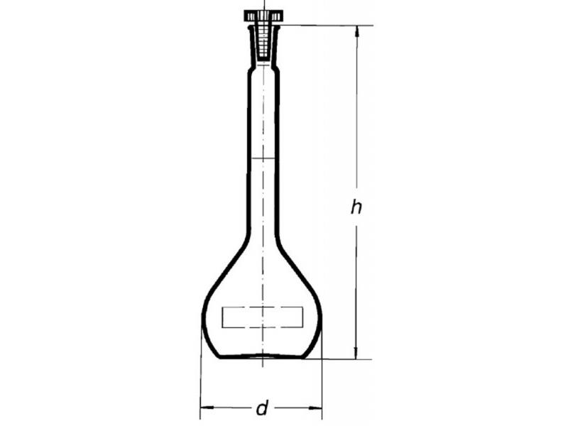 Banka odmerná hnedá 500 ml, PE zátka NZ19/26, 1503/AP/H, (MOQ)