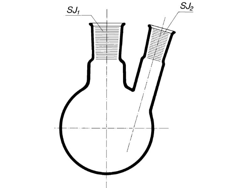 Banka guľaté dno 8017/ 4000ml NZ45/40 1x postranný šikmý tubus NZ14/23