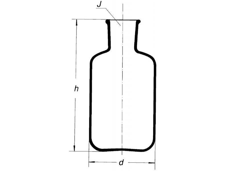 Fľaša zásobná na injekčné séra 1000 ml číra, 3125