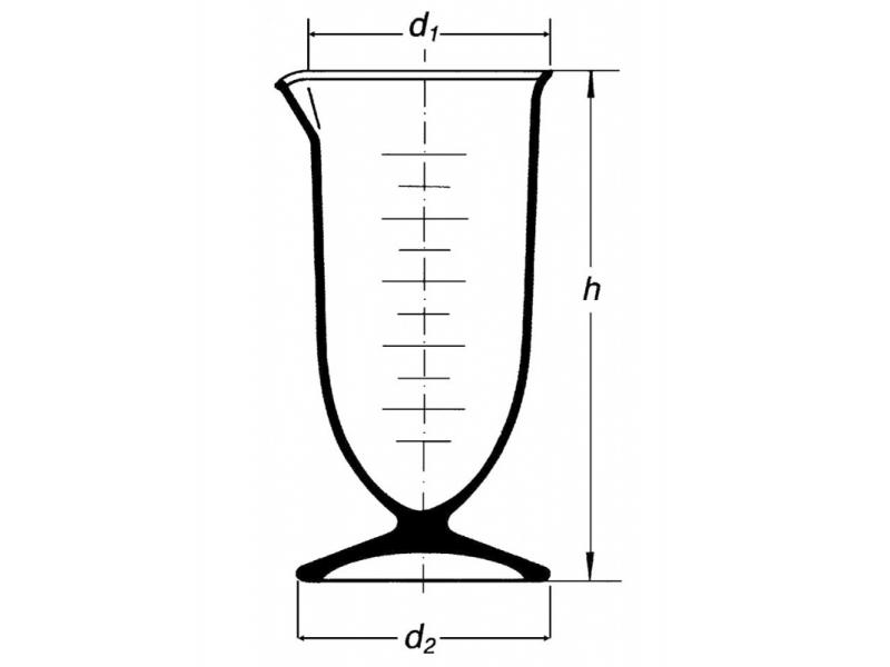 Džbán odmerný zvonkovitý 100 ml, 1686