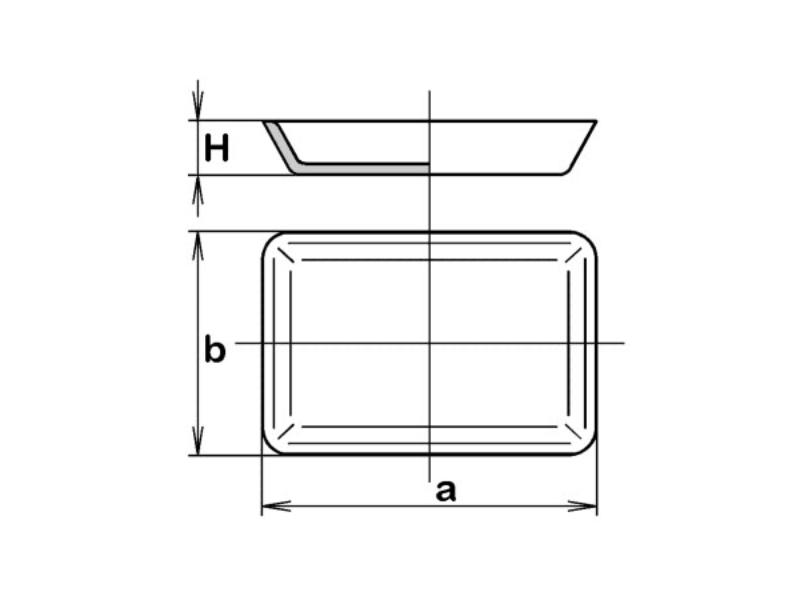 Miska žíhacia 255/1, 6 ml, hranatá 50x35 mm