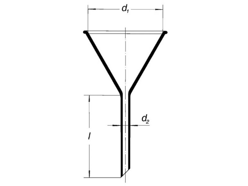 Lievik Ø 125 mm s krátkou stonkou, 2350