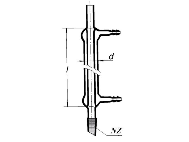 Chladič Liebiga NZ14/23 jadro dole, dĺžka 200 mm, 8251-14