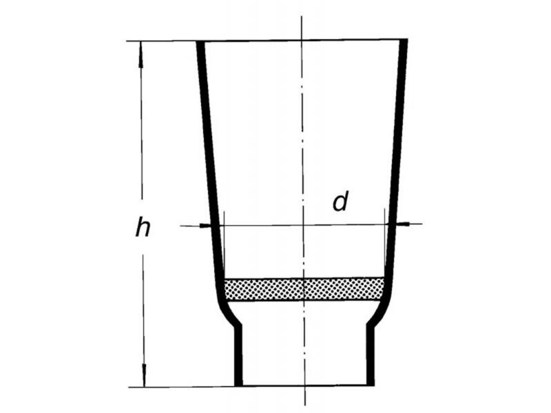 Kelímok filtračný s fritou 35ml Ø 30x60mm, pórovitosť P100 (S2), 31S