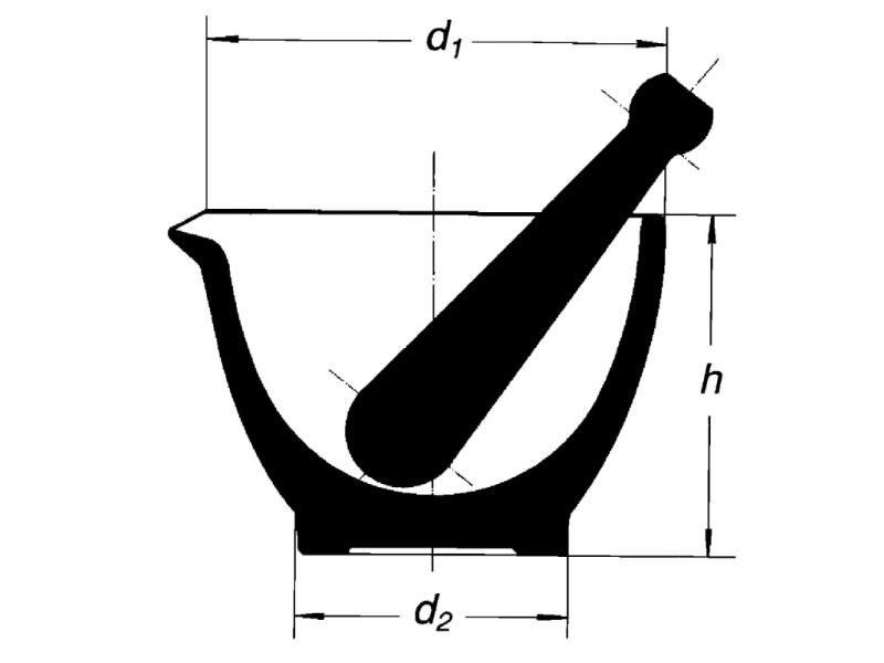 Miska trecia sklenená hladká s tĺčikom 150mm, 2231