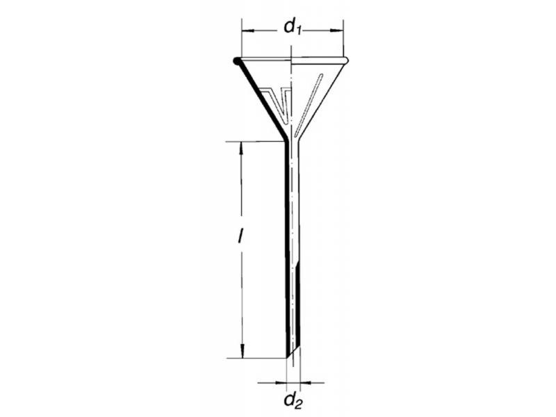 Lievik analytický Ø 75mm rýchlofiltračný,2354