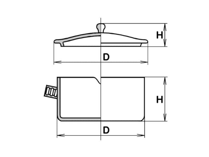 Viečko k odparovacej miske 125 ml, 87x30 mm, 210/1V