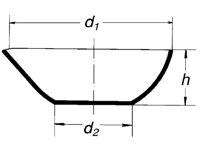 Miska odparovacia sklenená 179/45ml Ø 60mm, ploché dno s výlevkou