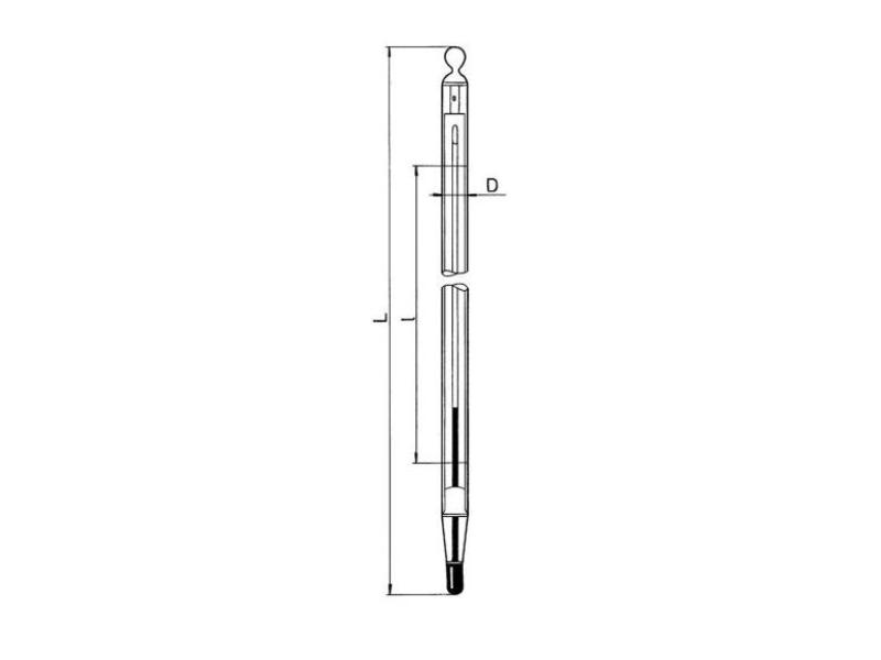 Teplomer obalový 0+150°C, jemné delenie 0,2°C
