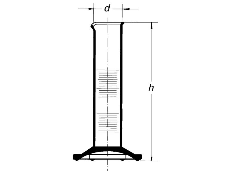 Valec odmerný nízky-10 ml hnedá grad. 1645/BH