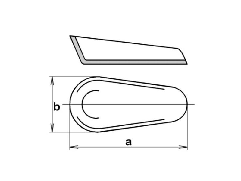 Lodička na váženie porcelán 252/1, 23x53 mm