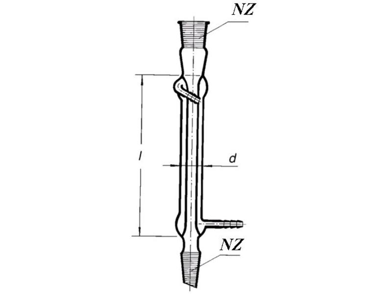 Chladič Liebiga 2xNZ 29/32 400mm, oliva diameter, 8252